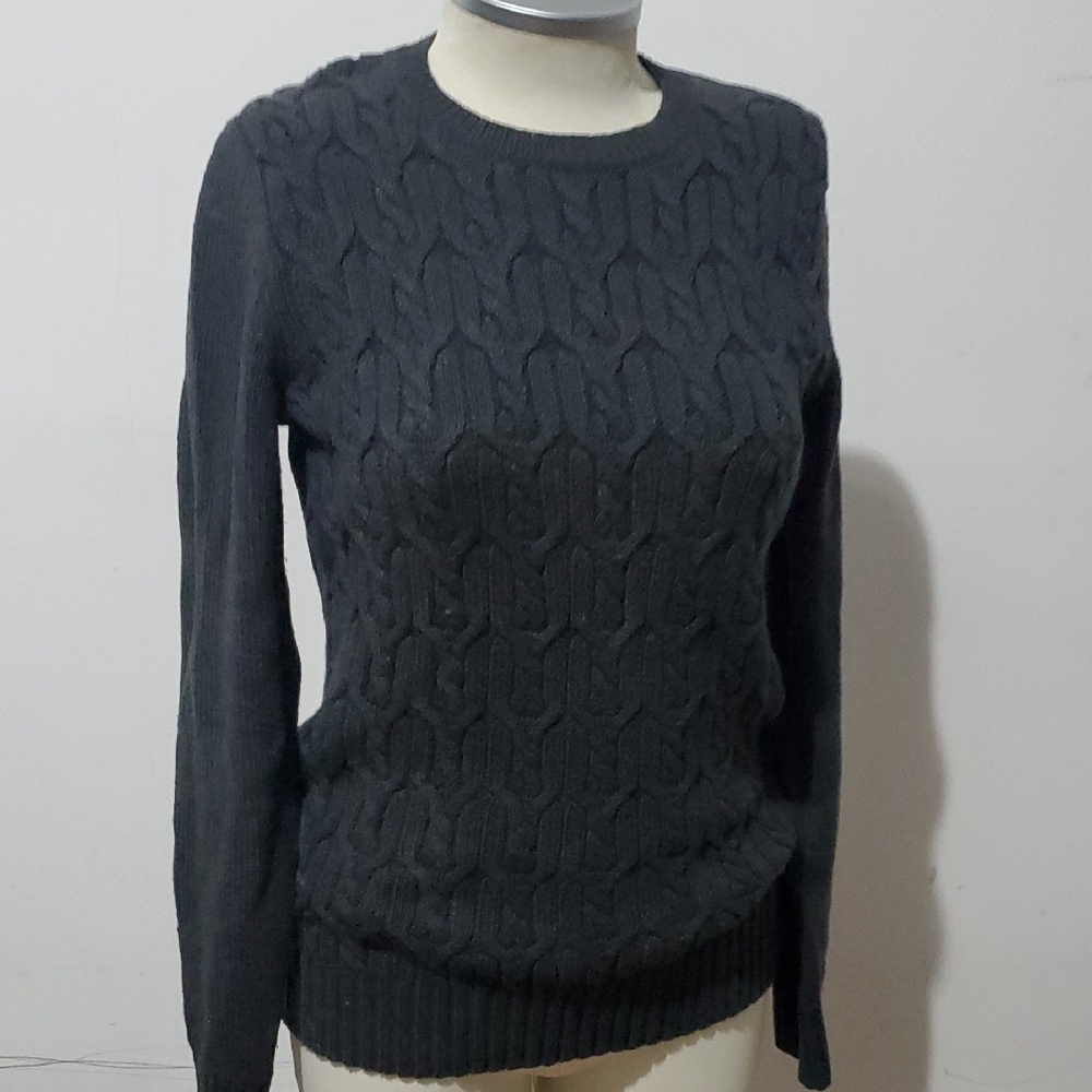 Tommy Hilfiger Charcoal Cable Knit Sweater